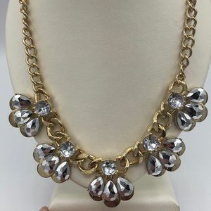 Dia&Co Gold Tone Statement Necklace Rhinestones
